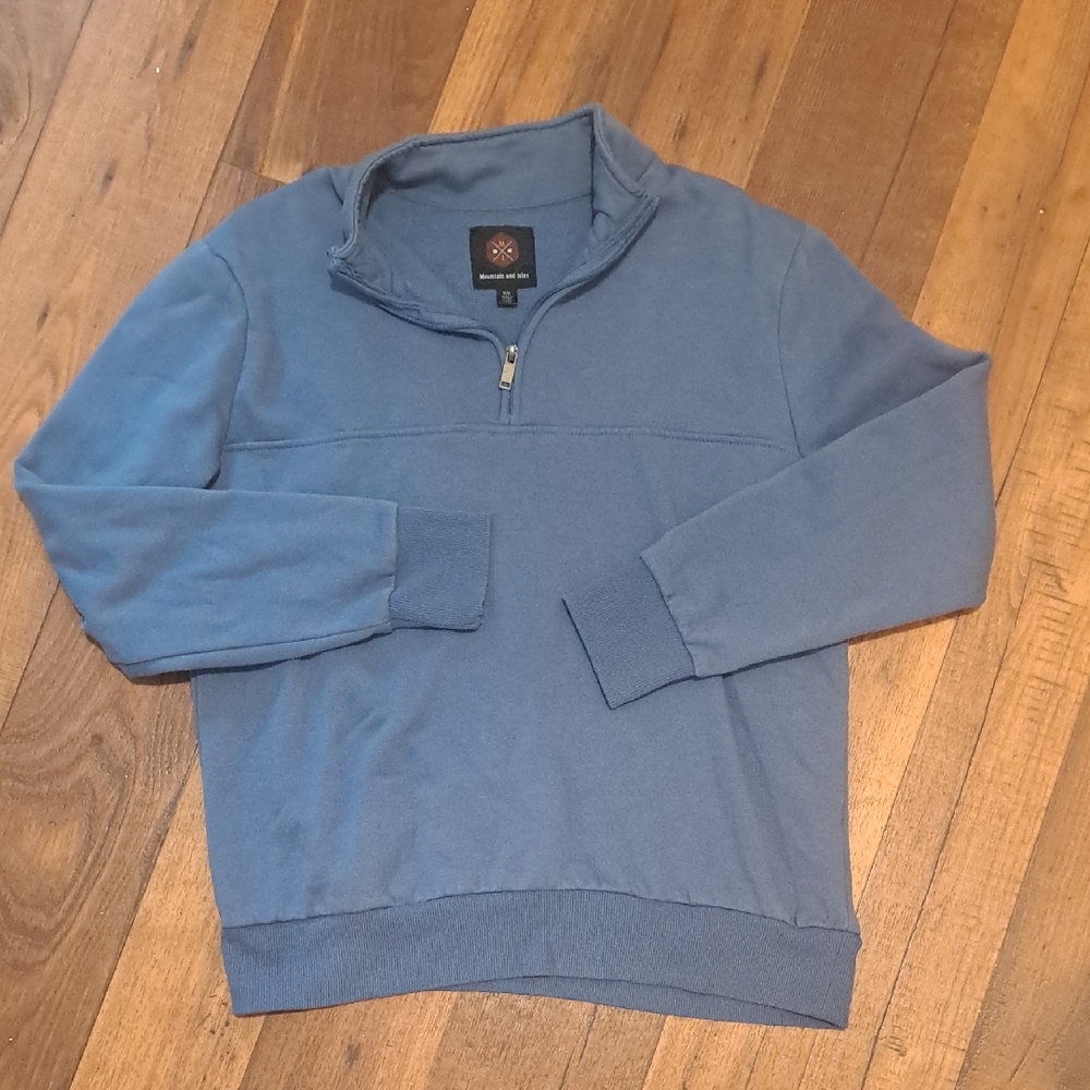 Blue Zip Up Sweater